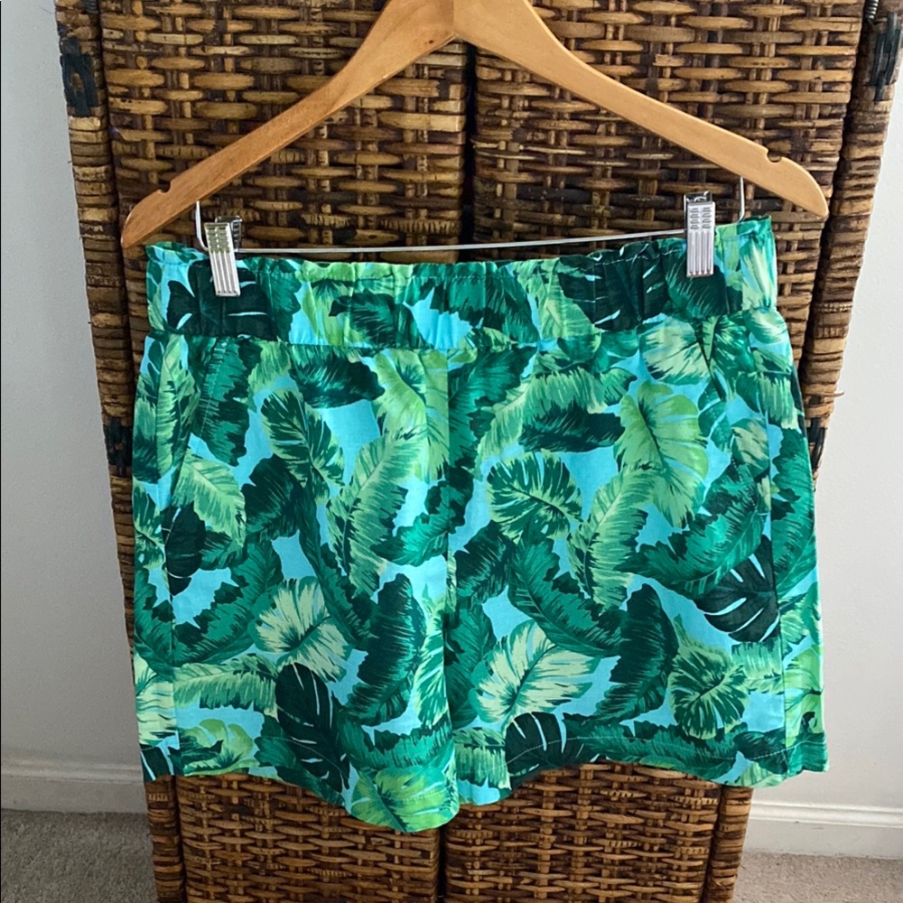 Talbots Nantucket tropical linen blend shorts